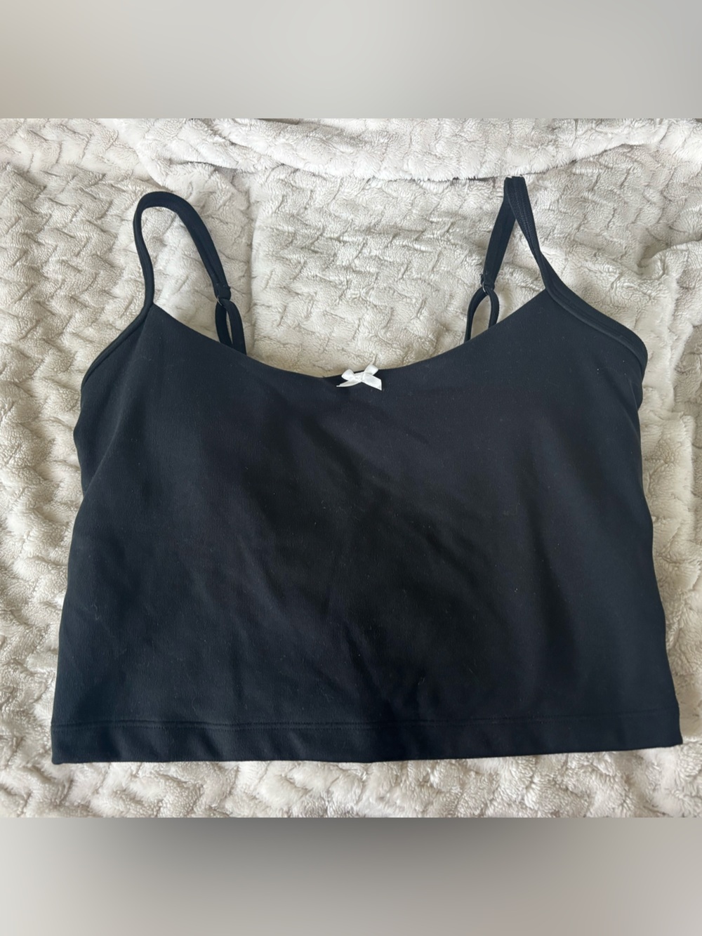 Hollister Gilly Hicks Black Padded Tank Top with Bow Detail